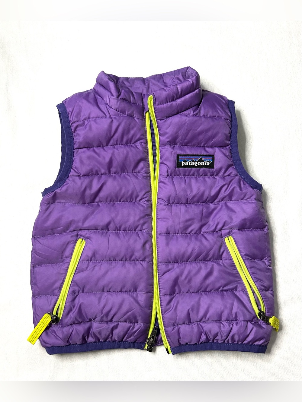 Patagonia Vest Baby Girls 6-12 Months Purple Quilted Down Puffer Zip Winter